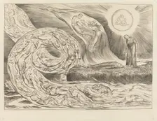 The Circle of the Lustful: Paolo and Francesca, 1827. Creator: William Blake