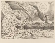 The Circle of the Lustful: Paolo and Francesca, 1827. Creator: William Blake