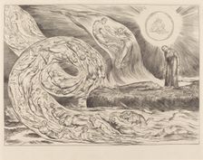The Circle of the Lustful: Paolo and Francesca, 1827. Creator: William Blake