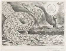 The Circle of the Lustful: Paolo and Francesca, 1827. Creator: William Blake