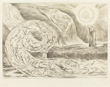 The Circle of the Lustful: Paolo and Francesca, 1827. Creator: William Blake
