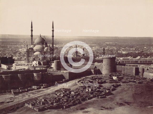 The Citadel and the Mosque of Mohammed Ali, Cairo, 1870s. Creator: Unknown.