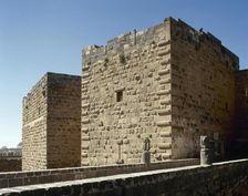 The citadel, built in the 8th century, Bosra, Syria, 2001. Creator: LTL