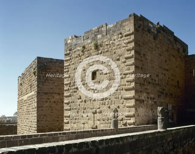 The citadel, built in the 8th century, Bosra, Syria, 2001. Creator: LTL.