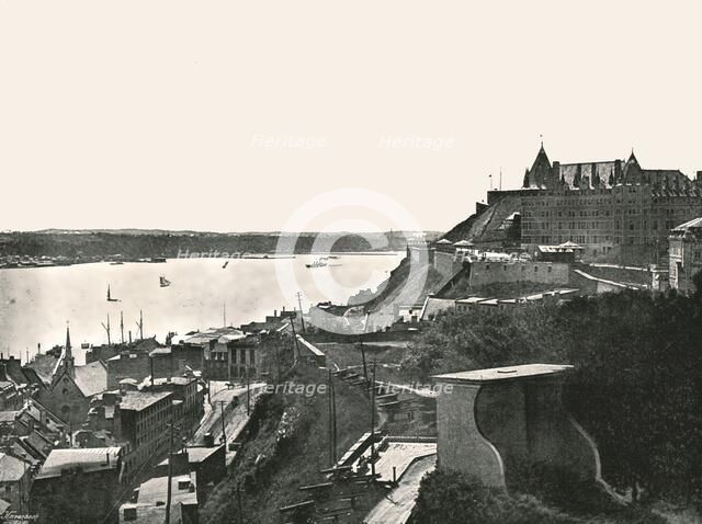 The Citadelle and the St Lawrence river, Quebec, Canada, 1895.  Creator: Unknown.