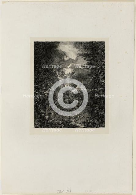 The Cities Beyond the Marsh, 1868. Creator: Rodolphe Bresdin.