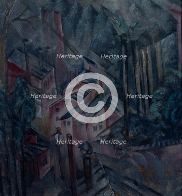 The City, 1919. Artist: Shevchenko, Alexander Vasilyevich (1883-1948)