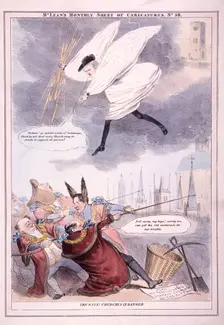 The City Churches in Danger 1834. Artist: Anon