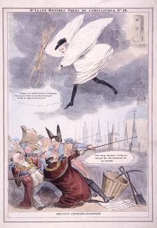 The City Churches in Danger 1834. Artist: Anon