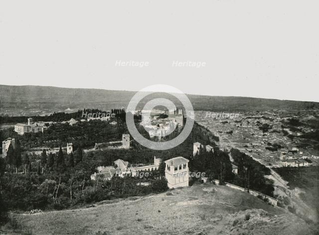 The city and the Alhambra, Granada, Spain, 1895.  Creator: W & S Ltd.