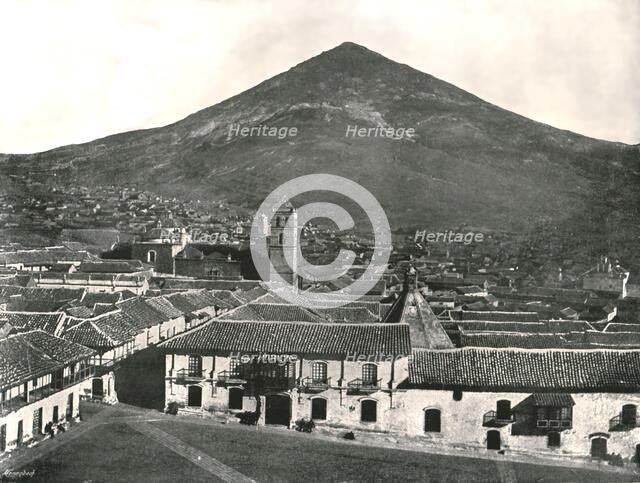 The city and the mountain, Potosi, Bolivia, 1895.   Creator: Unknown.