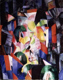 The City at Night, 1915. Artist: Exter, Alexandra Alexandrovna (1882-1949)