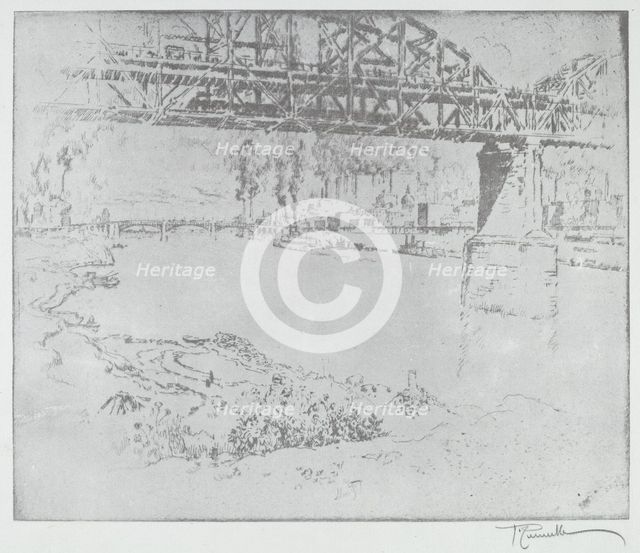 The City Bridge, St. Louis [bottom], in or after 1919. Creator: Joseph Pennell.