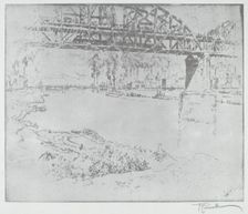 The City Bridge, St. Louis [bottom], in or after 1919. Creator: Joseph Pennell