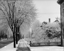 The City dressed for her wedding with winter, between 1900 and 1910. Creator: Unknown