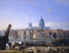 The City from Bankside 1820s. Artist: Thomas Miles Richardson I