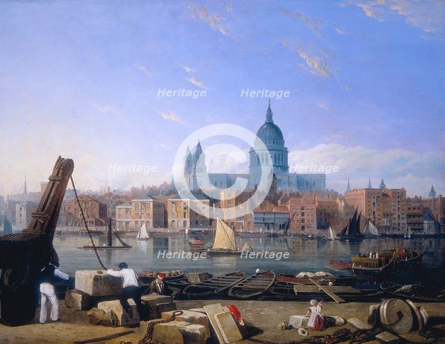 'The City from Bankside', 1820s. Creator: Thomas Miles Richardson I.