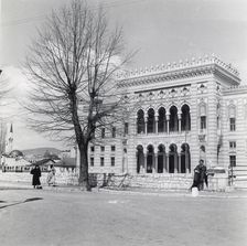 The City Hall of Sarajevo, Bosnia-Hercegovina, Yugoslavia, 1939