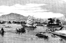 The City of Canton - from the Island of Honan - from a sketch by our special artist and..., 1858. Creator: Unknown
