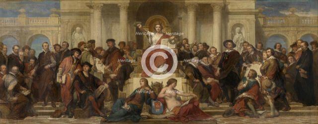 The City of Antwerp, Gothic and Renaissance, Surrounded by Artists, c1870s. Creator: Nicaise de Keyser.