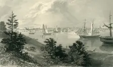The City of Detroit, (From Canada Shore) 1872. Creator: Robert Hinshelwood