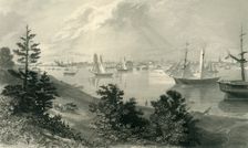 The City of Detroit, (From Canada Shore) 1872. Creator: Robert Hinshelwood