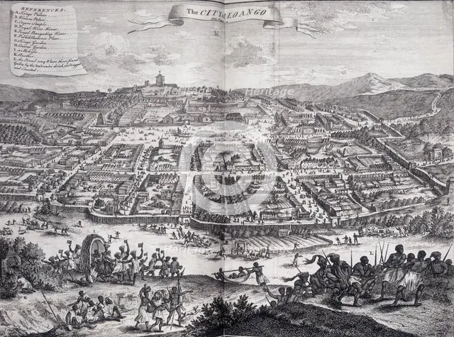 The city of Loango, Africa, 1745. Creator: Unknown.