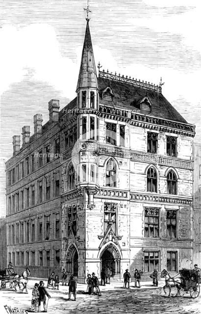 The City of London College: the new building in White-Street, Moorfields, 1883. Creator: Unknown.