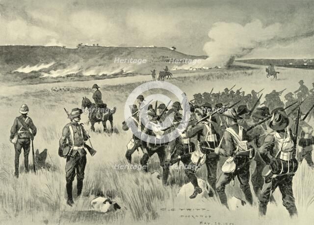 'The City of London Imperial Volunteers at Doornkop on the 29th of May', 1901. Creator: Charles Edwin Fripp.