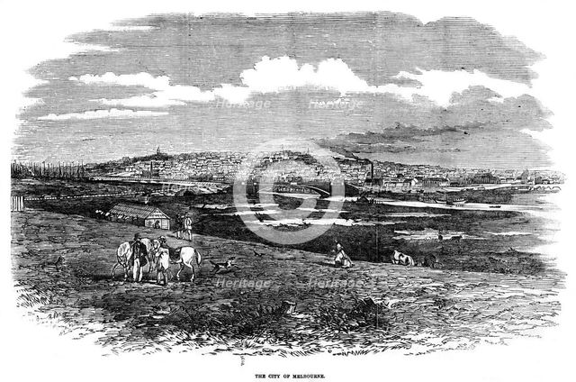 'The city of Melbourne, Australia', 1855. Artist: Unknown