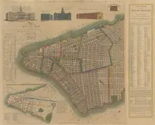 The City of New York: Longworth's Explanatory Map and Plan, 1817. Creator: James DeForest Stout