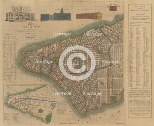 The City of New York: Longworth's Explanatory Map and Plan, 1817. Creator: James DeForest Stout.