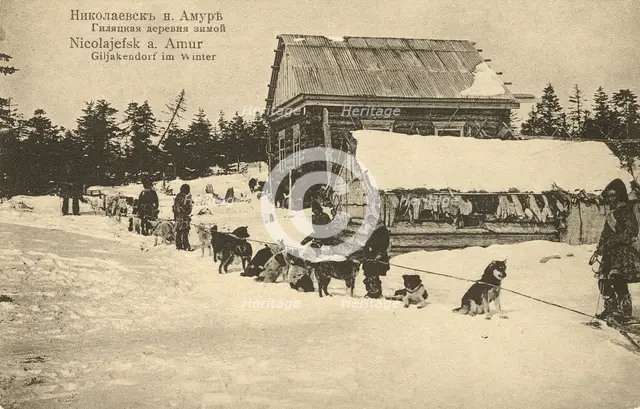 The city of Nikolaevsk-on-Amur. Gilyatskaya village in winter, 1900. Creator: Unknown.