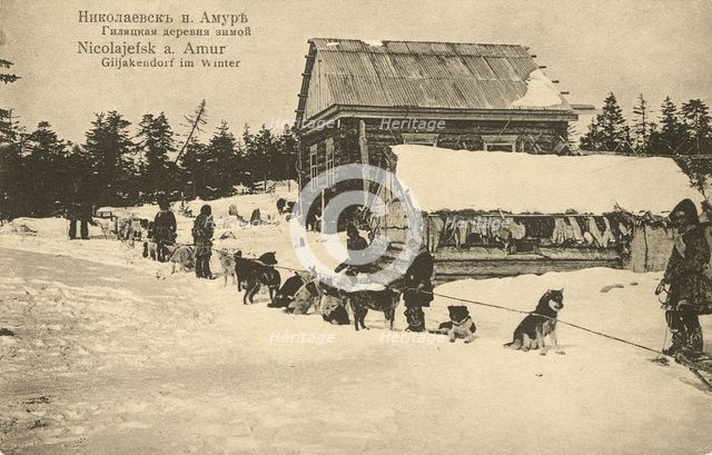The city of Nikolaevsk-on-Amur. Gilyatskaya village in winter, 1900. Creator: Unknown.