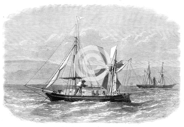 The City of Ragusa, two tons burden, now crossing the Atlantic, 1870. Creator: Unknown.