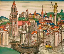The City of Treviso with a Carrack 1493