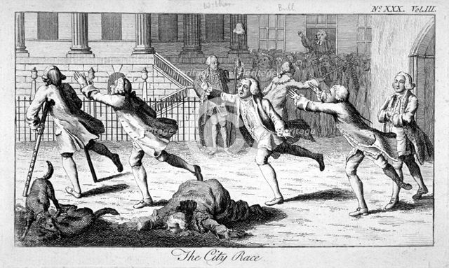 'The City Race', 1771. Artist: Anon