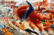 The City Rises 1911. Artist: Umberto Boccioni