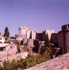 The city walls, Dubrovnik, Yugoslavia, c1955. Creator: Arthur Charles Kirby Ware