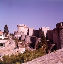The city walls, Dubrovnik, Yugoslavia, c1955. Creator: Arthur Charles Kirby Ware
