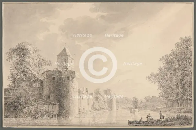 The City Walls of Utrecht by the "Plompetoren", 1763. Creator: Paulus van Liender.