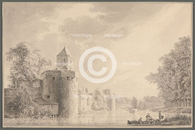 The City Walls of Utrecht by the "Plompetoren", 1763. Creator: Paulus van Liender.