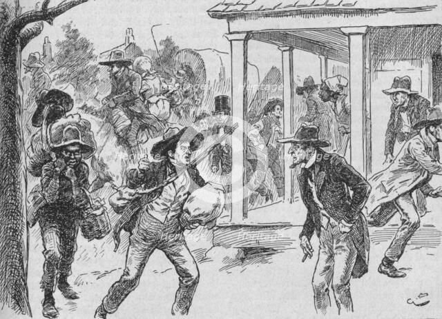 'The City Was Taken With A Desperate Panic', 1902. Artist: Gordon Frederick Browne.