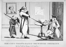The City train'd bands recruiting serjeant 1773. Artist: Anon