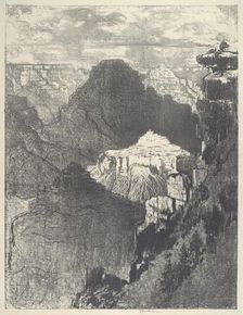 The City under the Black Mountain, 1912. Creator: Joseph Pennell