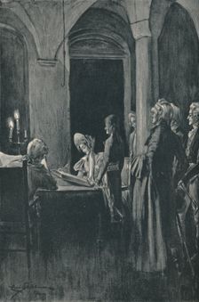 The Civil Marriage of Napoleon and Josephine 9 March 1796, (1896)