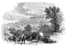 The Civil War in America: Munson's Hill, with the earthwork thrown up by the Confederates..., 1861. Creator: Unknown