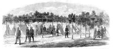 The Civil War in America: camp of the Confederate Marines at Drury's Bluff..., 1862. Creator: Unknown