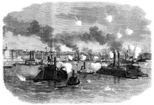 The Civil War in America: destruction of the Confederate flotilla..., 1862. Creator: Unknown