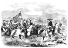 The Civil War in America: General Stuart (Confederate) with his cavalry..., 1862. Creator: Unknown